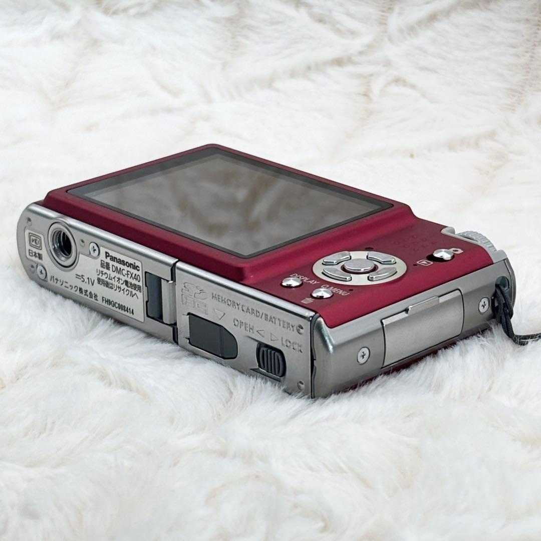動作良好 Panasonic LUMIX DMC-FX40 レッド