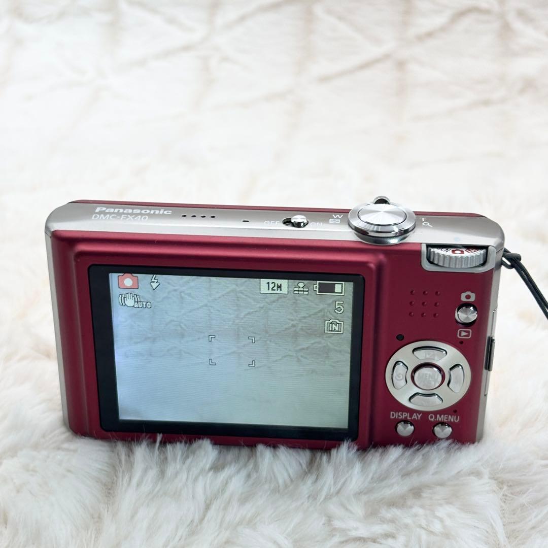 動作良好 Panasonic LUMIX DMC-FX40 レッド