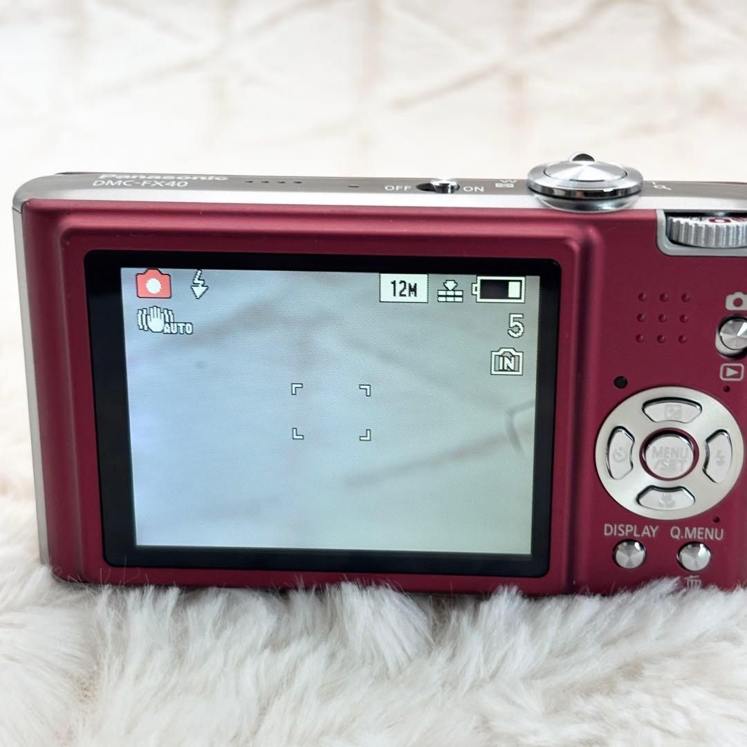 動作良好 Panasonic LUMIX DMC-FX40 レッド
