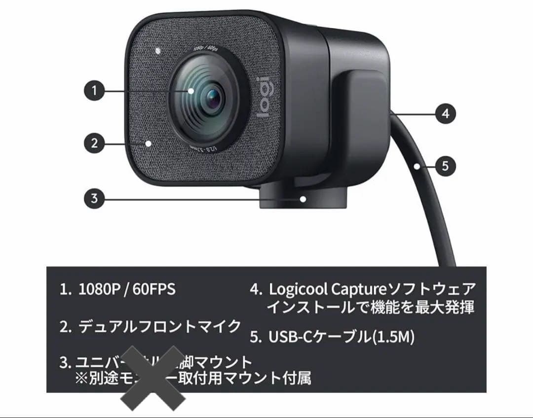 ロジクール Webカメラ C980GR フルHD 1080P 60fps