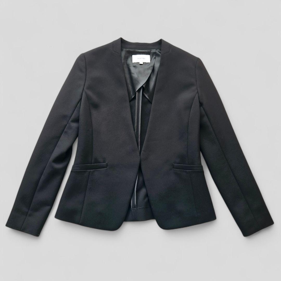 アンタイトル 洗える♪ 高年式 現行 セットアップ パンツスーツ ノーラペル 黒