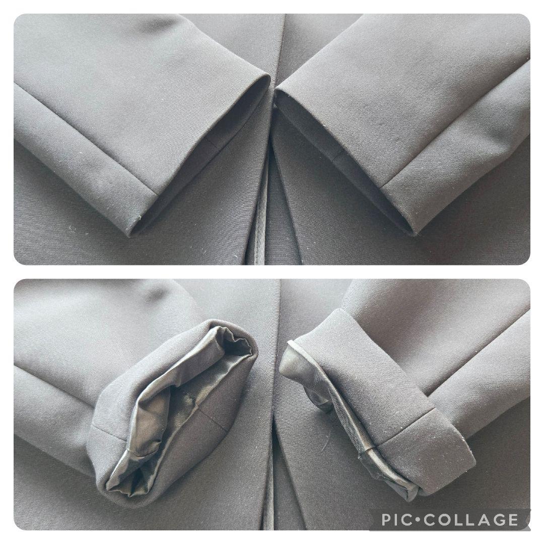 アンタイトル 洗える♪ 高年式 現行 セットアップ パンツスーツ ノーラペル 黒