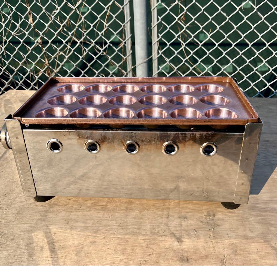 銅板たこ焼き器　LPG プロパンガス用　18個