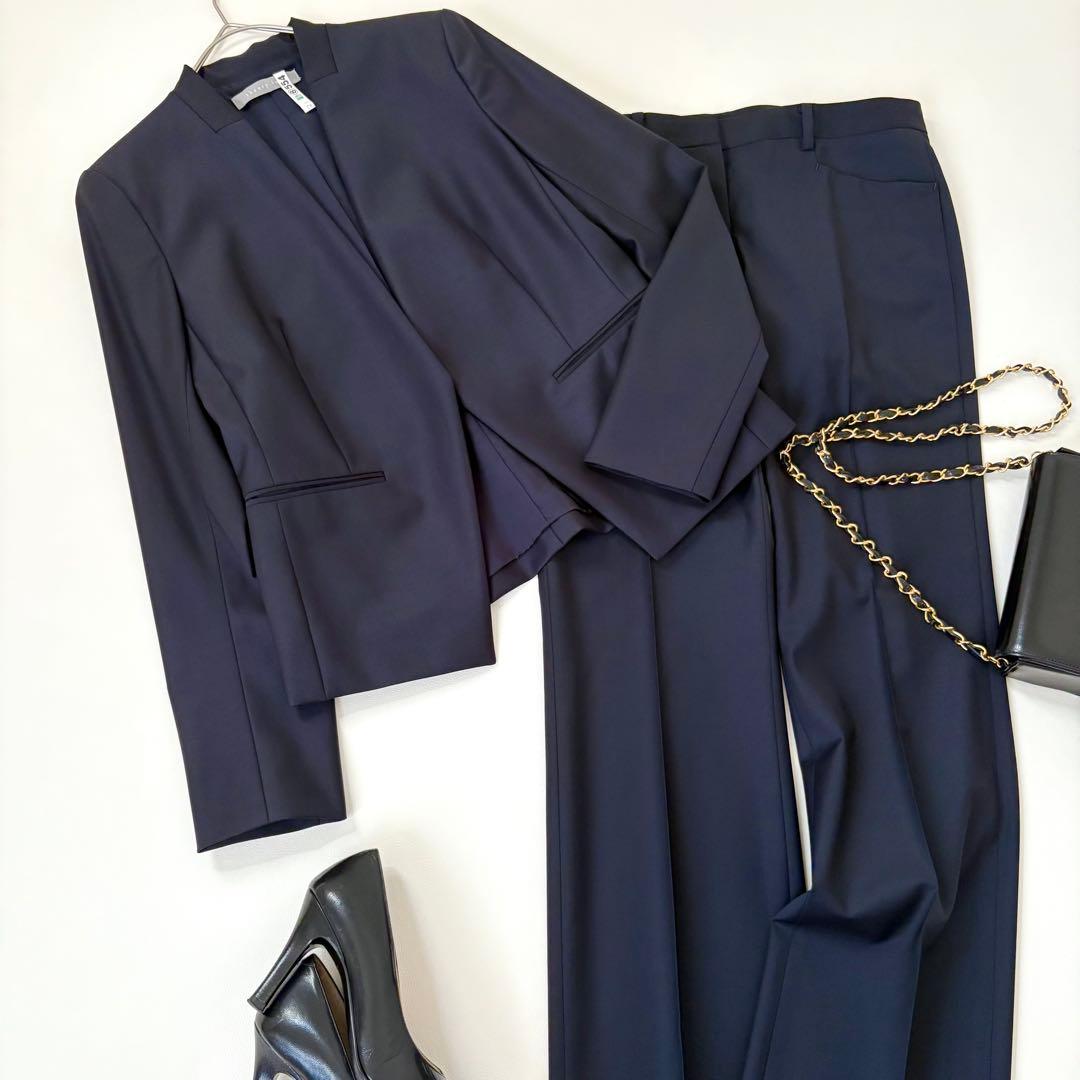 極美品 Theory luxe EXECUTIVE セットアップ 38/40 紺