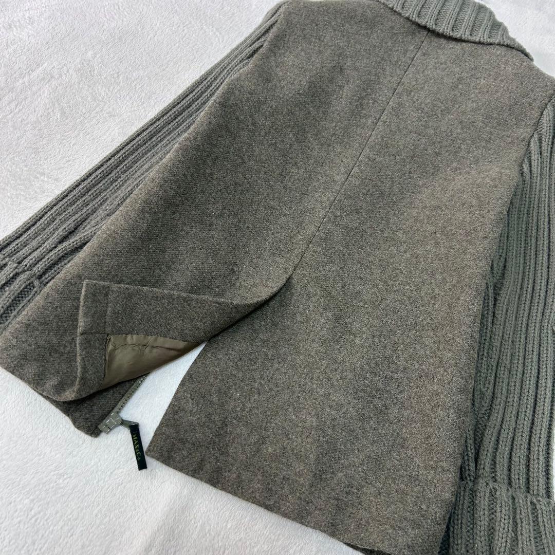 良品✨マックスアンドコー　切り替えニット モヘア　ジャケット　羽織り　グレー