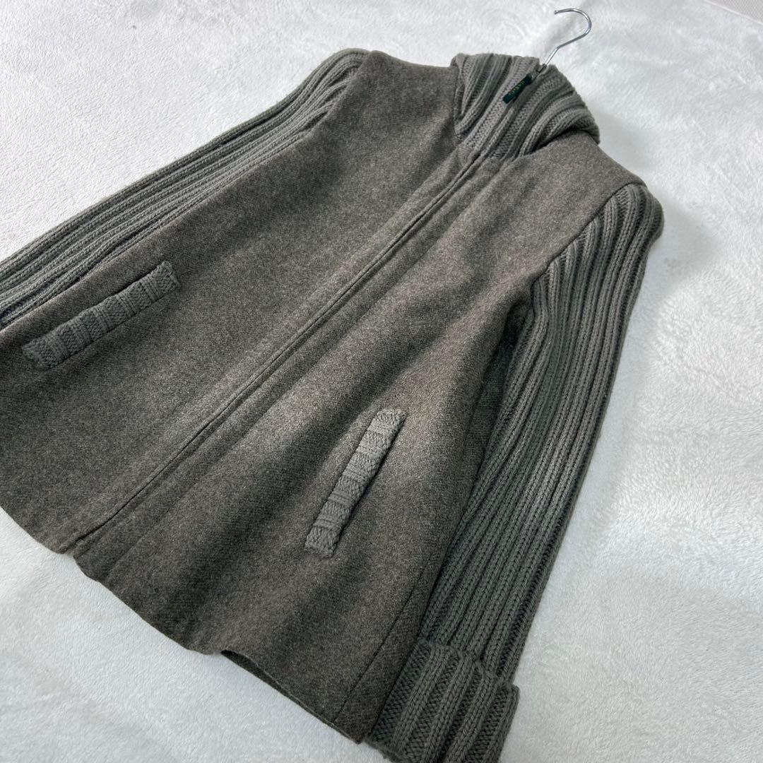 良品✨マックスアンドコー　切り替えニット モヘア　ジャケット　羽織り　グレー