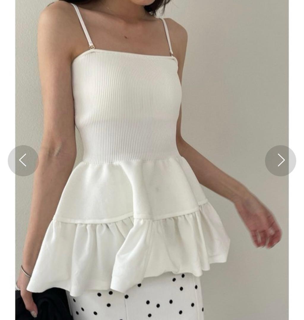 ティアードペプラムベアトップス　snidel スナイデル