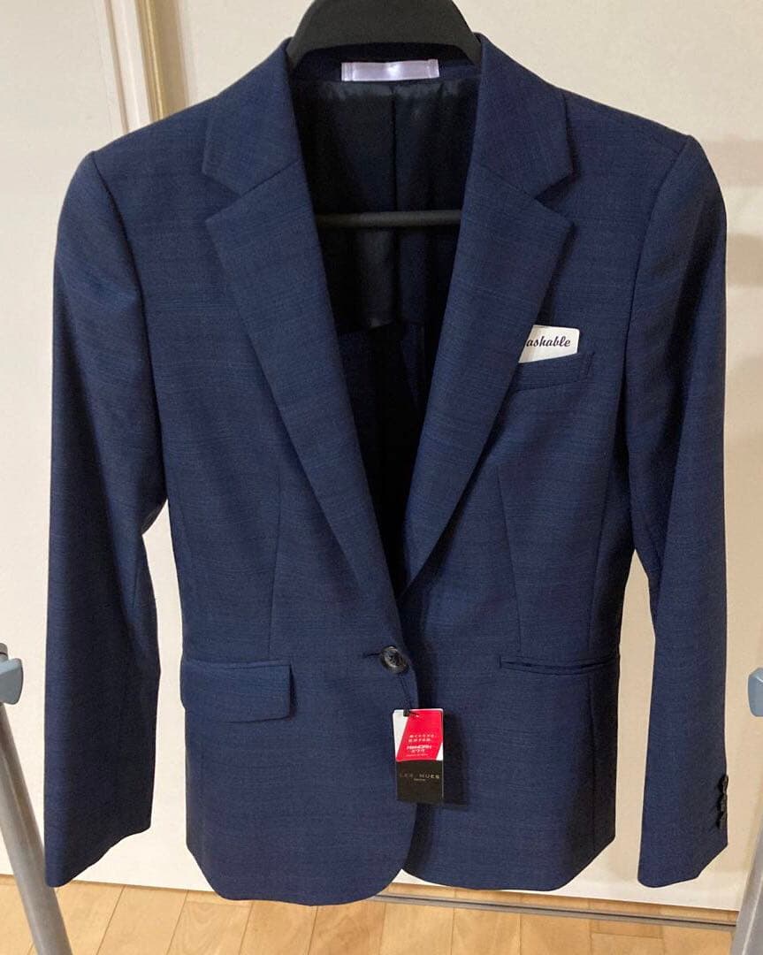 新品　未使用品　洗えるキレイスーツ　ブルーチェック　3点セット　AOKI