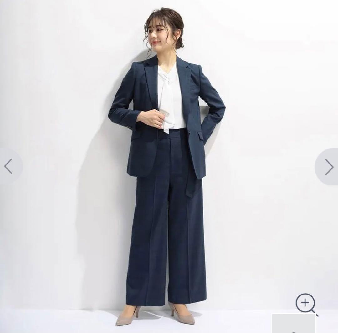 新品　未使用品　洗えるキレイスーツ　ブルーチェック　3点セット　AOKI