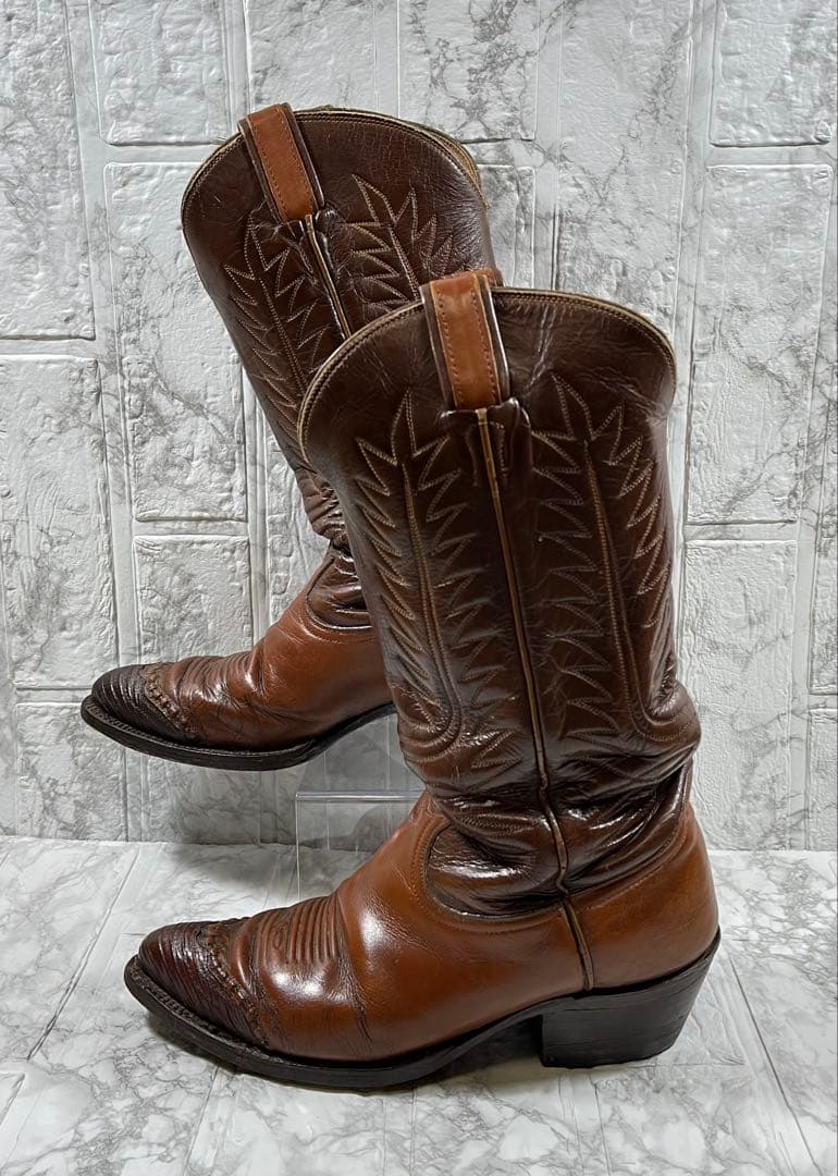 TONY LAMA トニーラマ　ウエスタンブーツ　ダークブラウン　24.5㎝