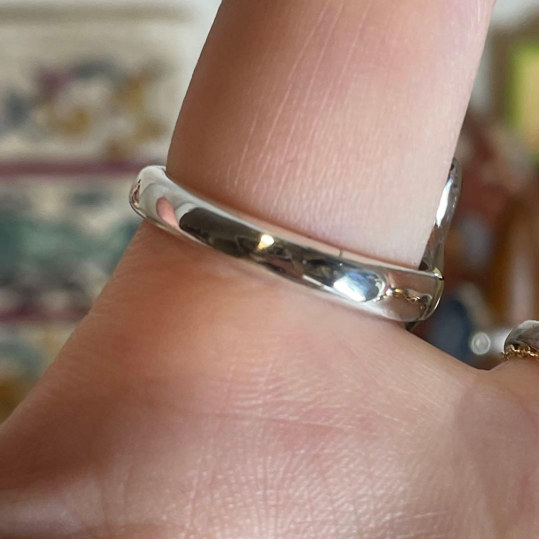 ハンドメイド　シルバー925 シルバーリング シェル　猫