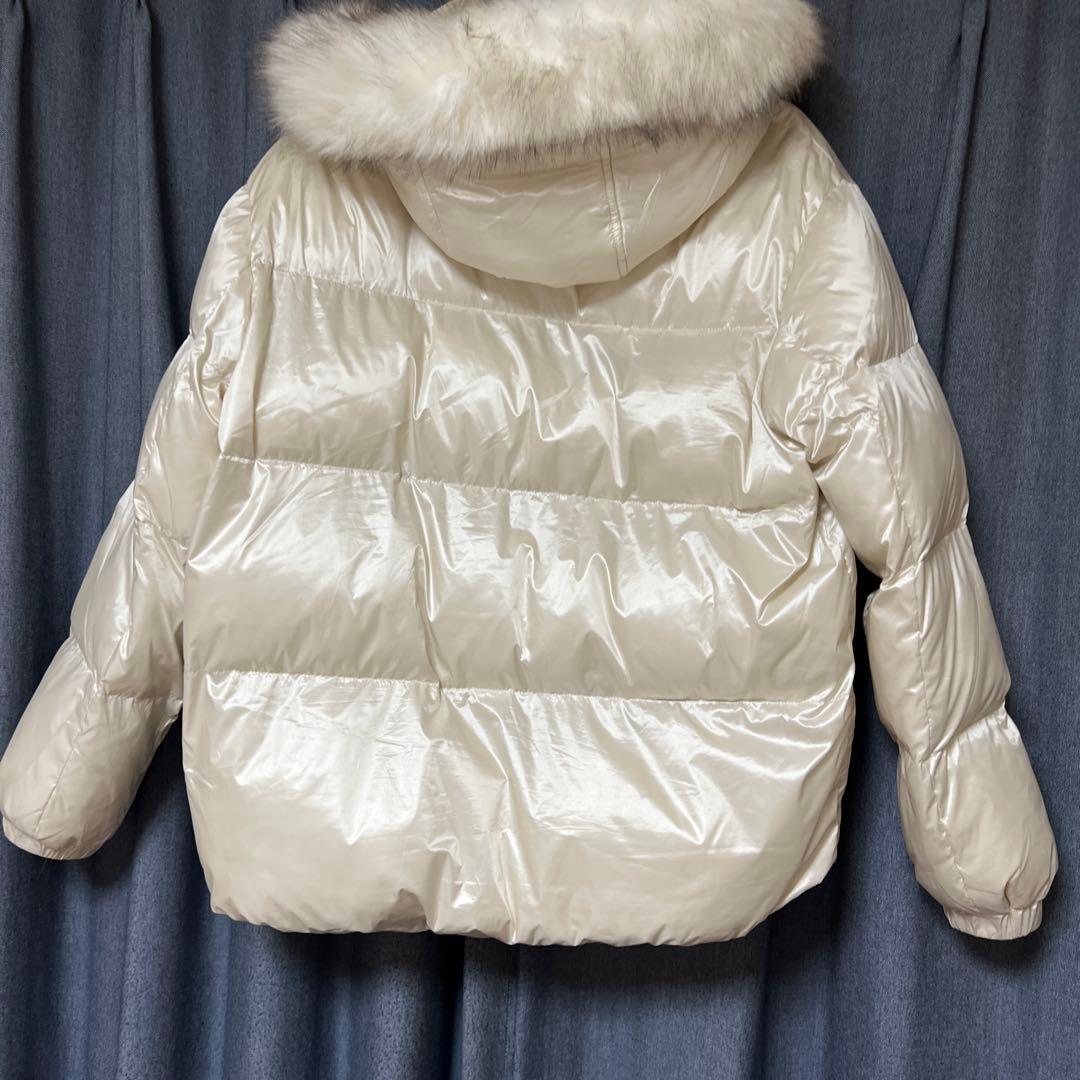 MICHEAL KORS アイボリー ダウンジャケット フード付き