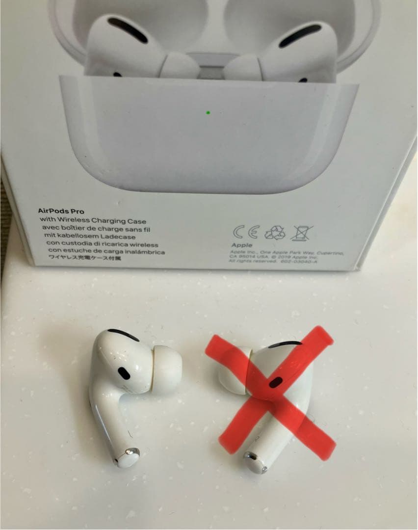 【純正品】左耳のみAirPodsPro  ＋ワイヤレス充電ケース＋充電ケーブル