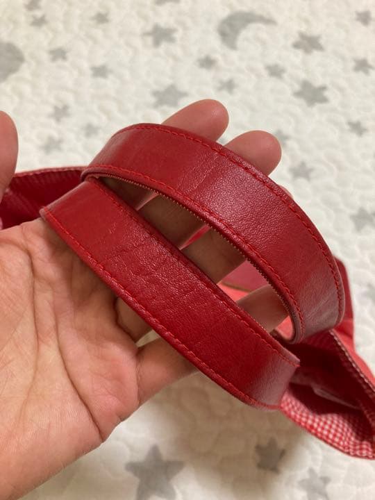 ファミリア　ミニバッグ　マチ　デニム