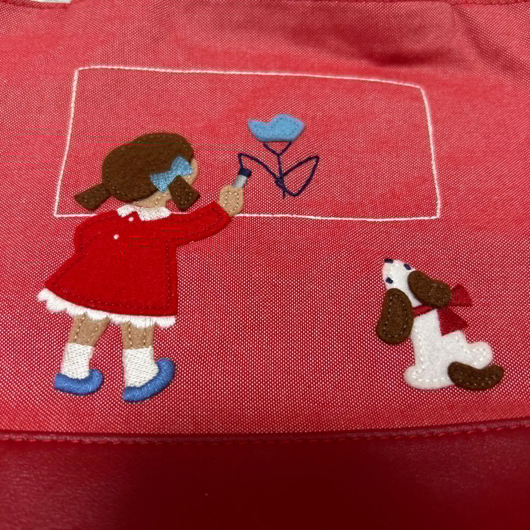 ファミリア　ミニバッグ　マチ　デニム