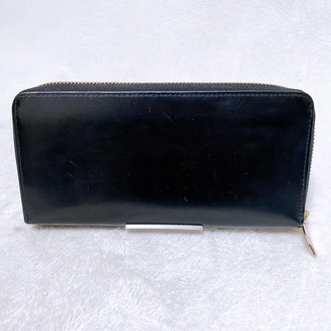 PaulSmithポールスミス　ラウンドジップ長財布　ラビット　ブラック　レザー
