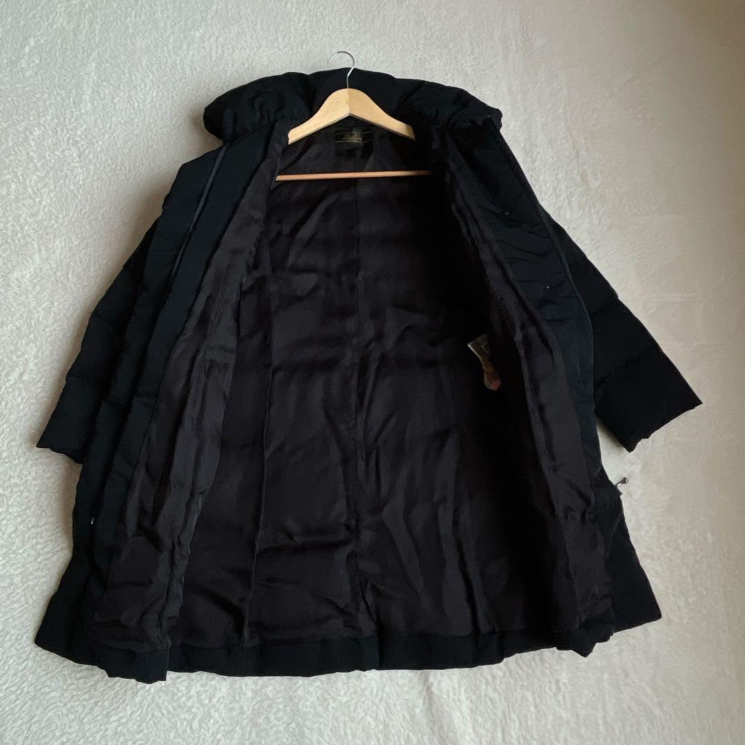 レリアン Leilian ダウンコート 濃紺 9号 上質 比翼 ロング 近年