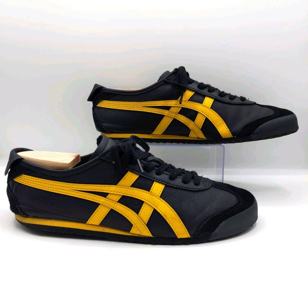 ​【美品】オニツカタイガー 27cm メキシコ66 ブラック×イエロー