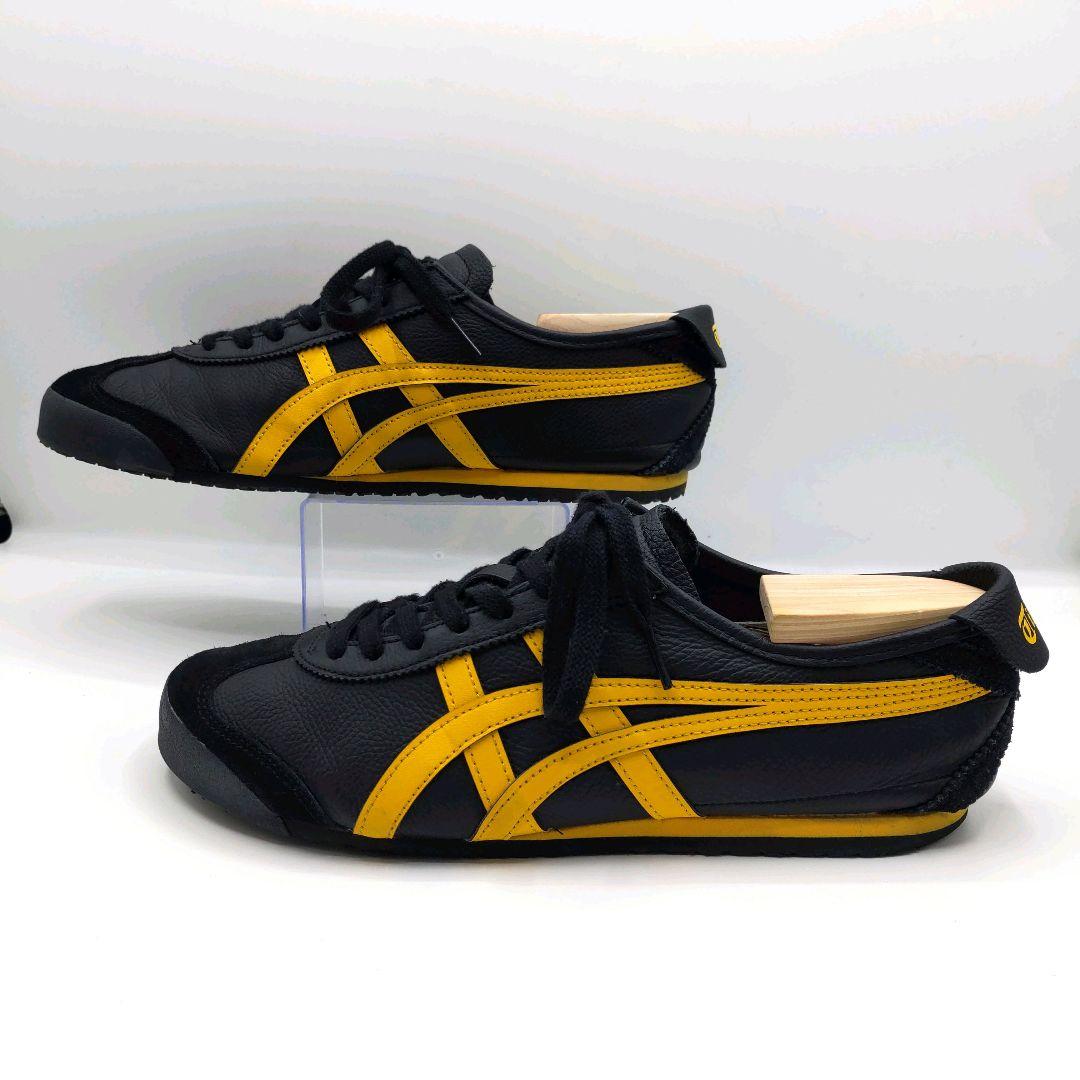 ​【美品】オニツカタイガー 27cm メキシコ66 ブラック×イエロー