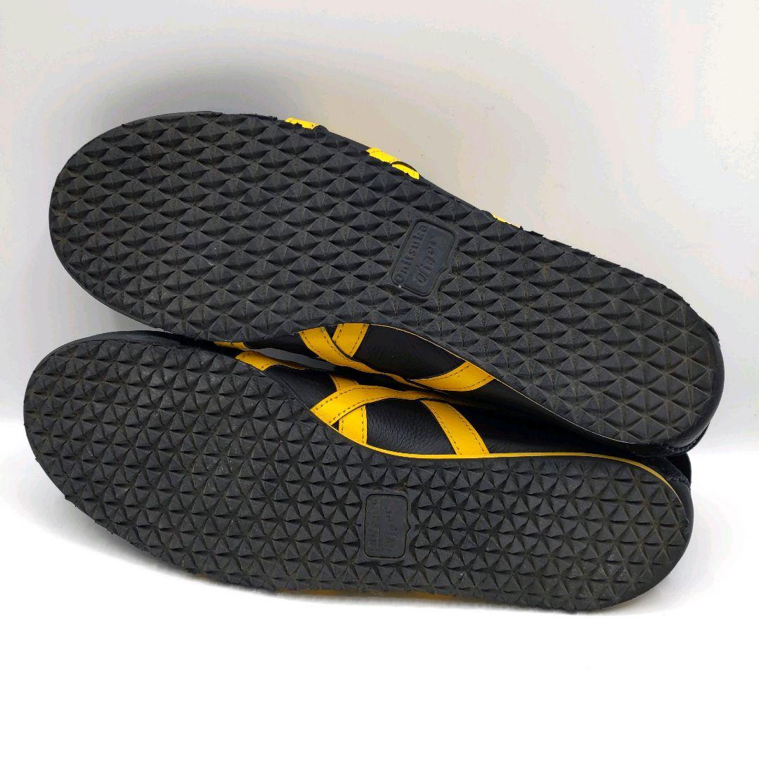 ​【美品】オニツカタイガー 27cm メキシコ66 ブラック×イエロー