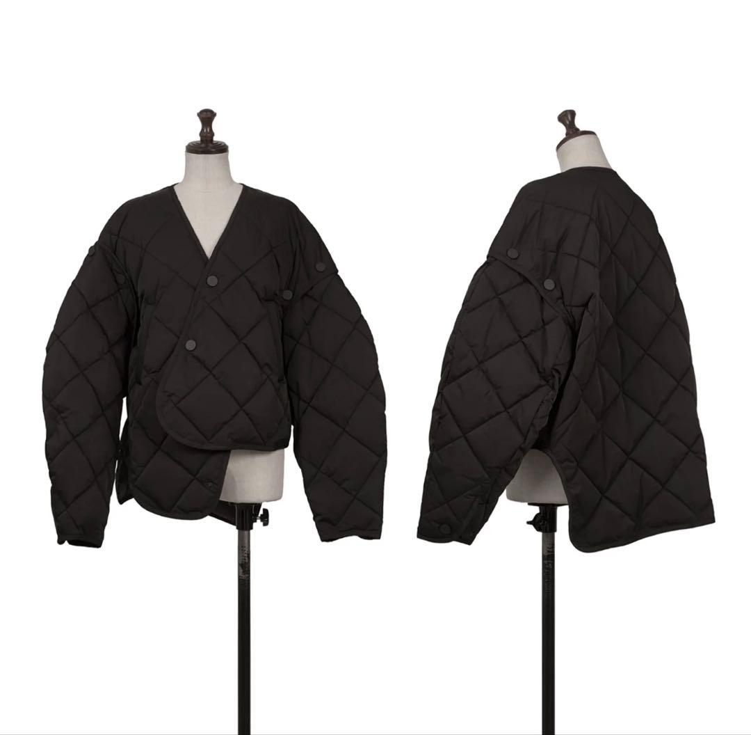 ENFOLD ブラック キルティング ダウンジャケット ベスト エンフォルド