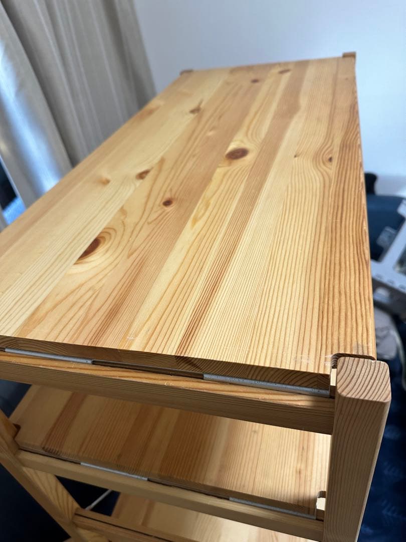 無印良品 パイン材 ユニットシェルフ　棚板4枚 　86cm幅　120 MUJI