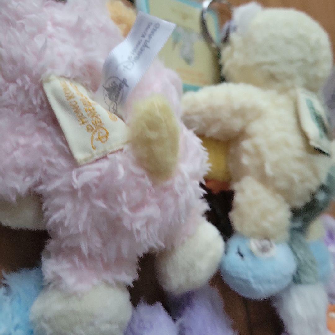 香港ディズニー　ダッフィー　ぬいぐるみキーホルダー　５体セット