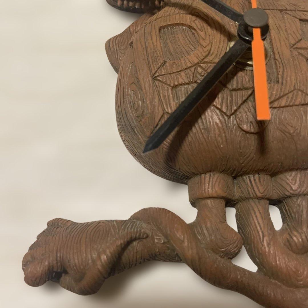 【超希少】【美品】ラットフィンク Rat Fink木製彫刻 時計 木彫り 壁掛け