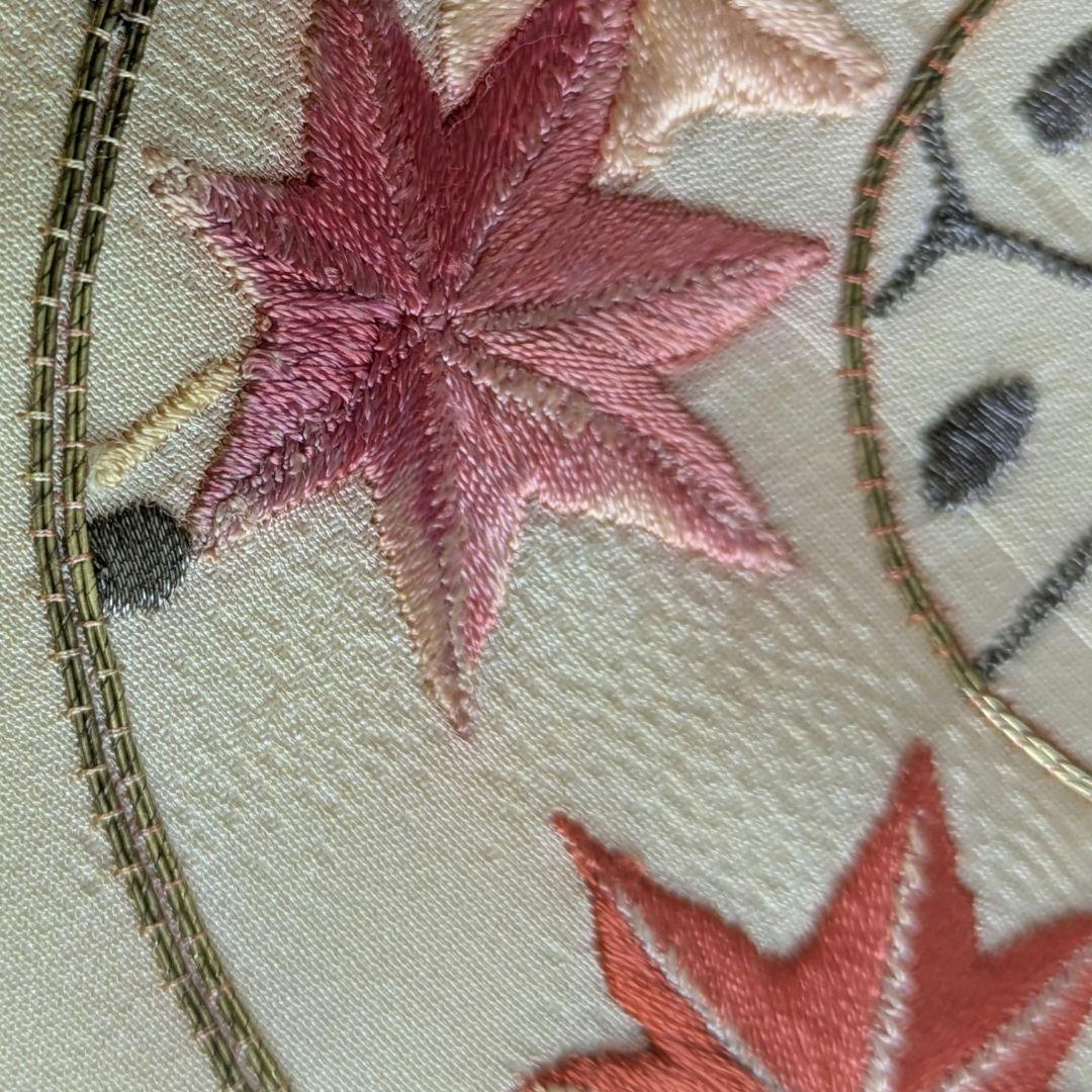 7歳　正絹黄刺繍　七五三　お着物・作り帯・筥迫セット