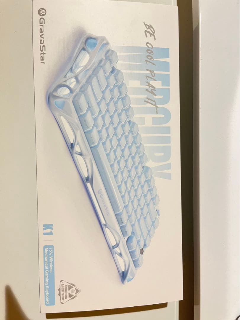 Grava star K1 ゲーミングキーボード　水色