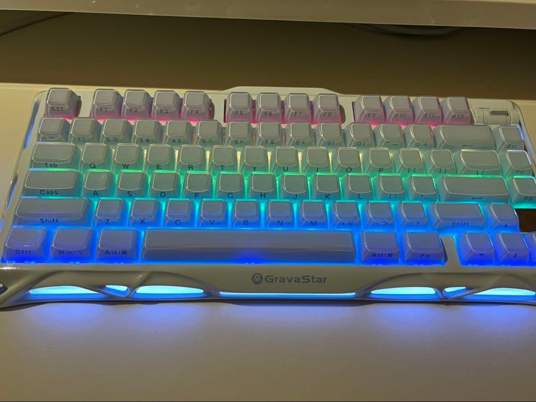 Grava star K1 ゲーミングキーボード　水色