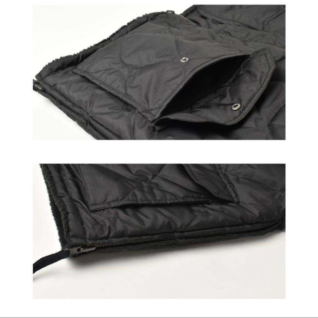 TAION タイオン　ミリタリー　リバーシブル　ダウンジャケット　ボア　ブラック