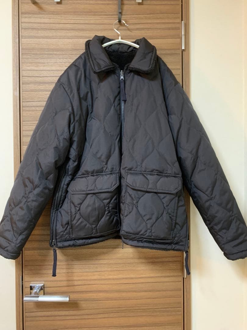 TAION タイオン　ミリタリー　リバーシブル　ダウンジャケット　ボア　ブラック