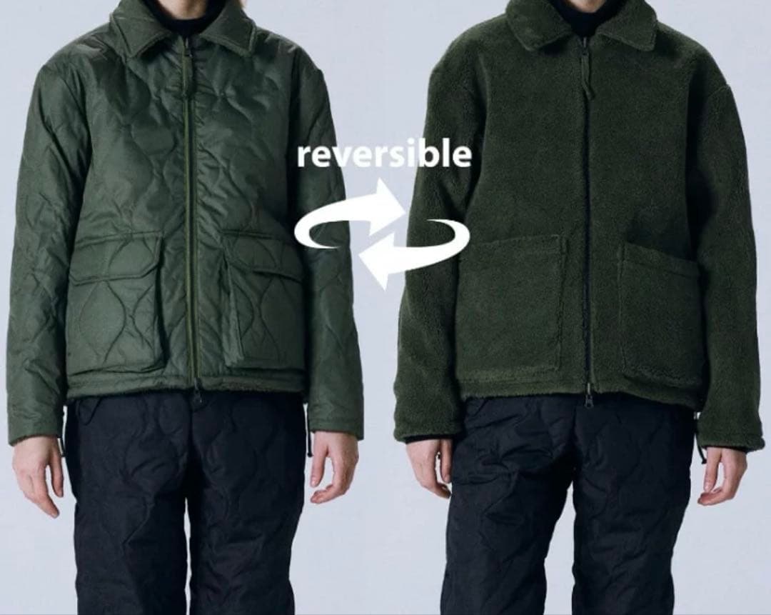 TAION タイオン　ミリタリー　リバーシブル　ダウンジャケット　ボア　ブラック