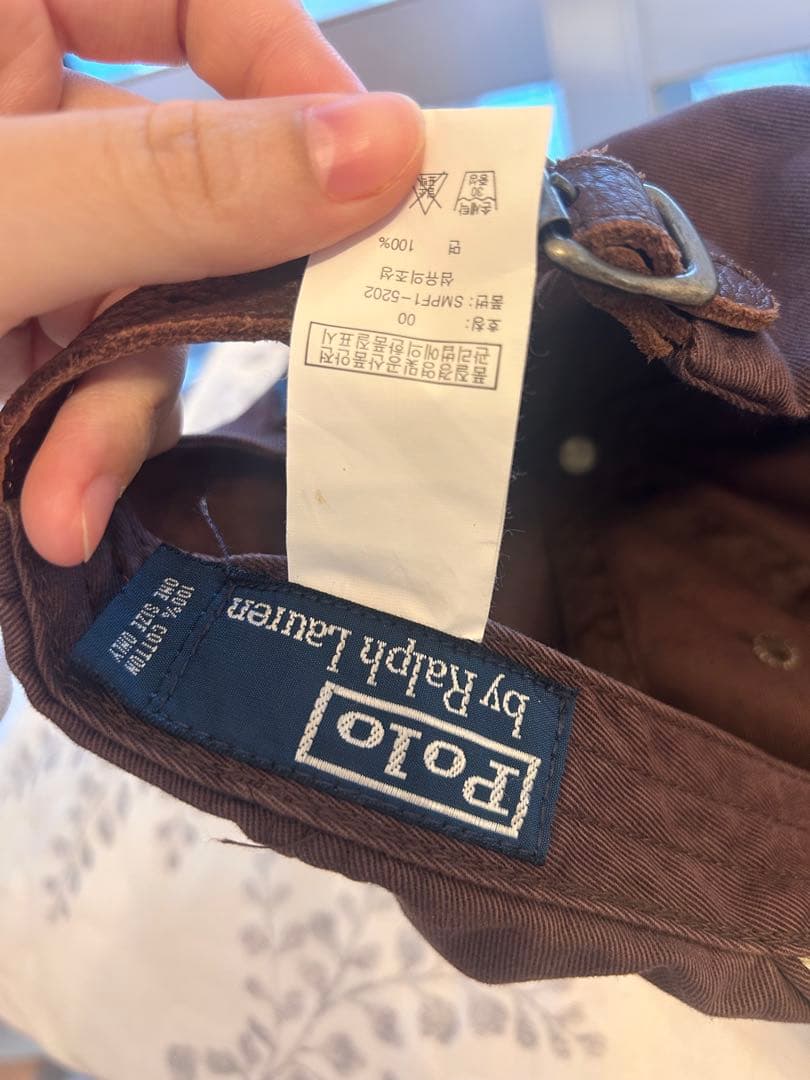 POLO 刺繍ブラウンキャップ