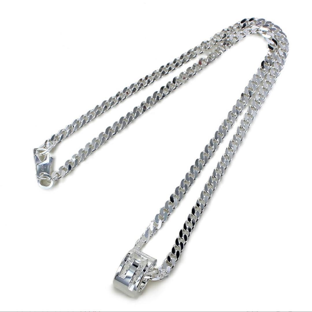 新品　GUCCI グッチ ブランデッドGロゴ ネックレス シルバー　ユニセックス