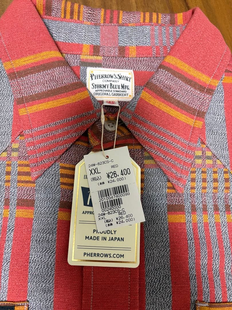 PHERROW'S フェローズ ブランケットチェックウエスタンシャツサイズ44