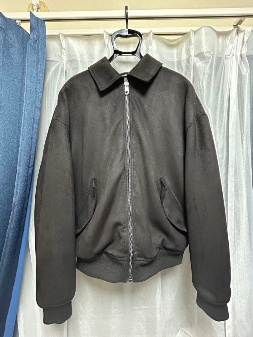 zara フェイクスエードキルティングジャケット