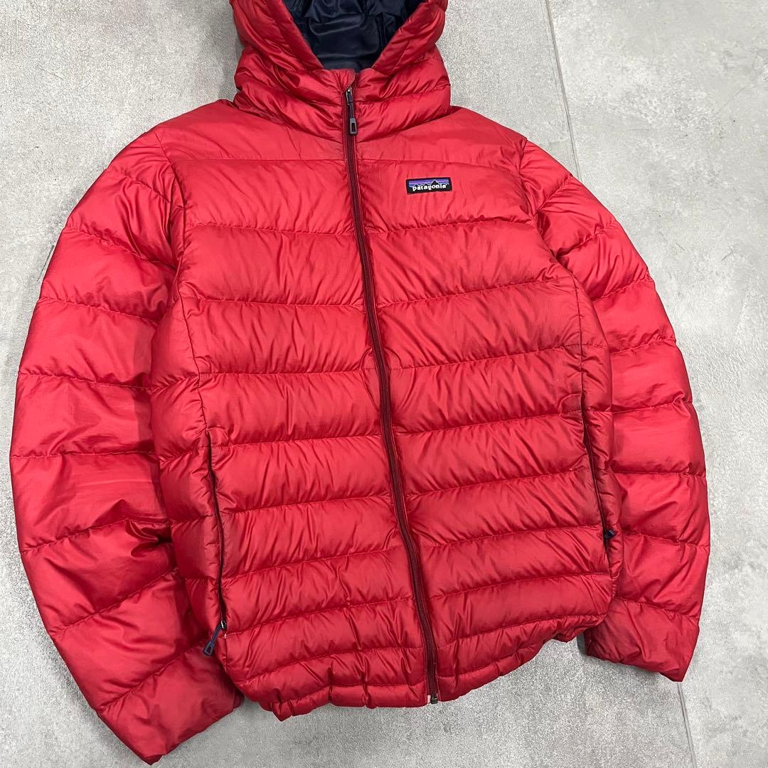 15s Patagonia ハイロフトダウンフーディー 赤　S