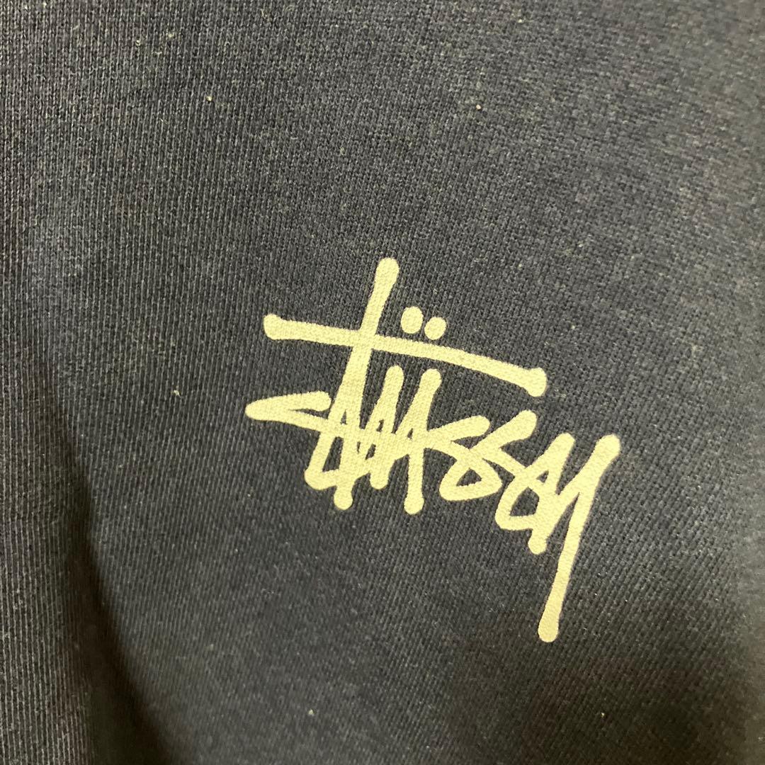 青赤タグ　STUSSY ネイビー クルーネック トレーナー　Ｍ