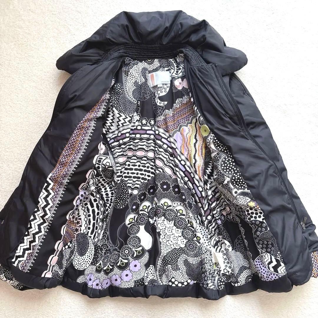 ✨希少✨ミッソーニ 総柄 ダウンショート コート ブラック XL