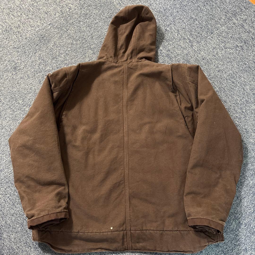 Carhartt ボアジャケット L 企業刺繍 フード付き古着