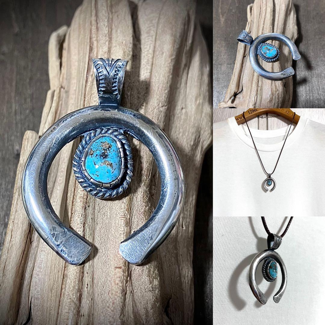 キングマン　ターコイズ　ナジャ　シルバー　ネックレス　#インディアンジュエリー