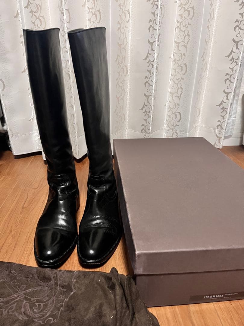 SARTOREサルトル　ブラック ジョッキーブーツ　37.5 24.5cm