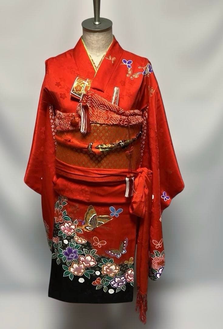 ぴ*ろ様 2-上　七五三　お正月　女の子　着物　7歳　１4点セット