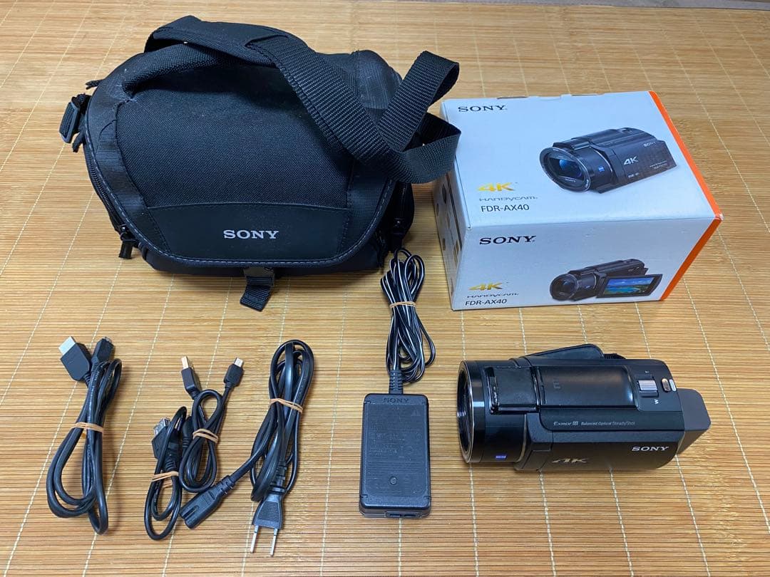 SONY FDR-AX40 4Kビデオカメラ 本体　中古　一部分割れあり