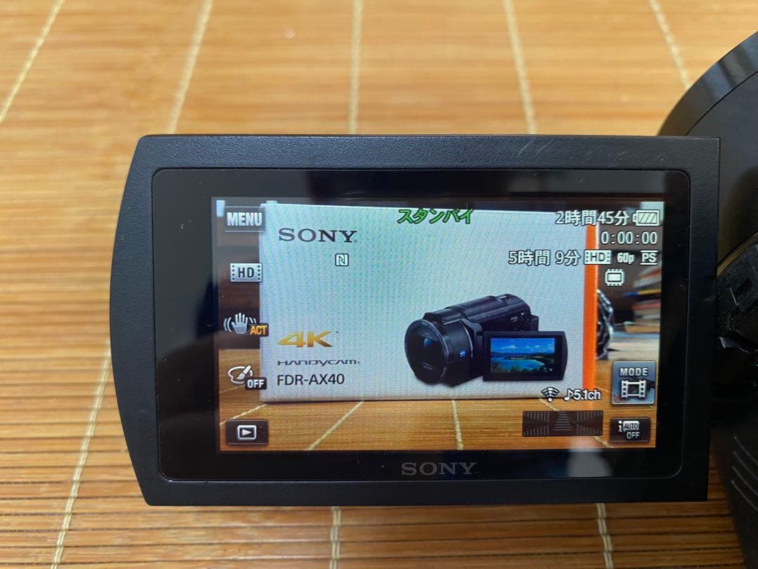 SONY FDR-AX40 4Kビデオカメラ 本体　中古　一部分割れあり