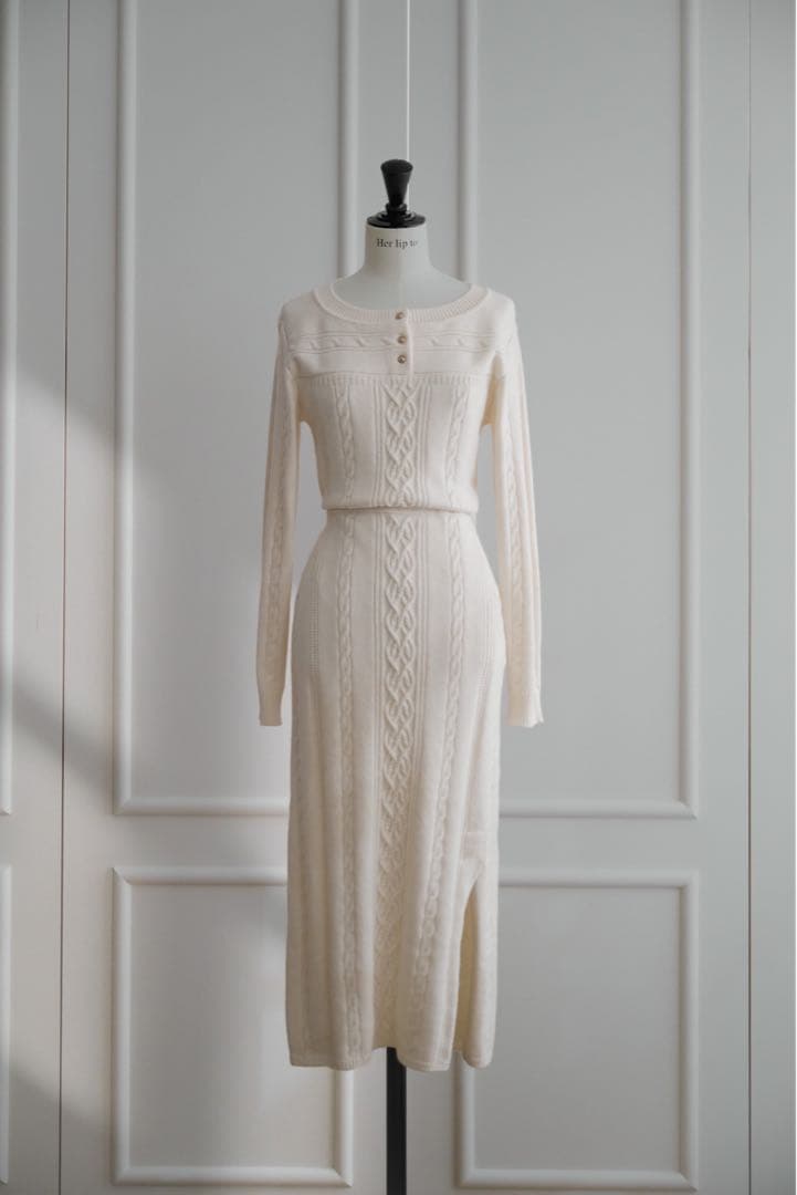 Cecily Cable Knit Dress／ニットワンピ