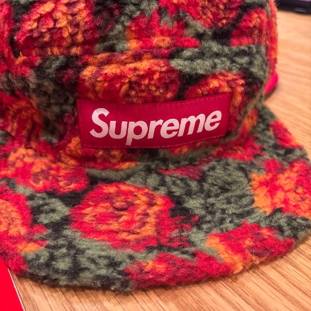 Supreme Roses Sherpa Fleece Camp Cap美品