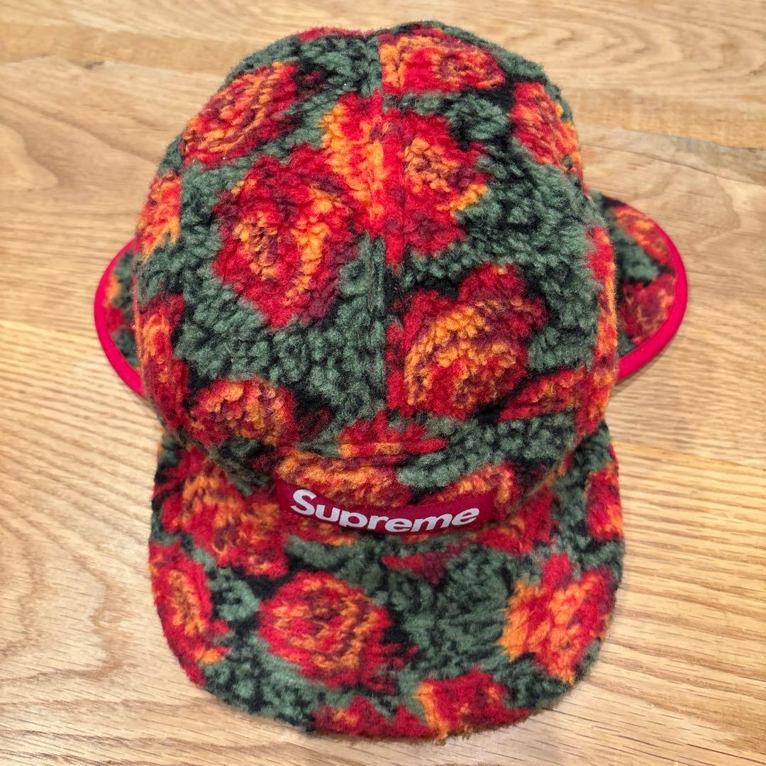 Supreme Roses Sherpa Fleece Camp Cap美品